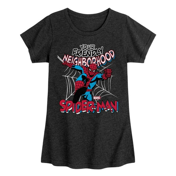 Marvel Spider-Man - Friendly Neighborhood - Toddler And Youth Girls Fitted Short Sleeve Graphic T-Shirt
