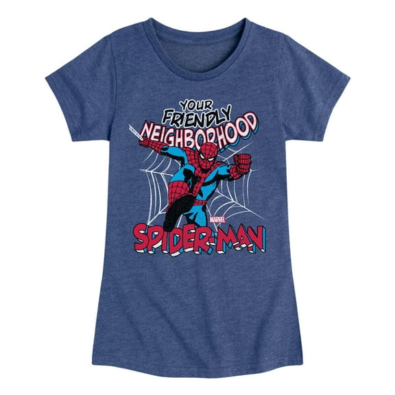 Marvel Spider-Man - Friendly Neighborhood - Toddler And Youth Girls Fitted Short Sleeve Graphic T-Shirt