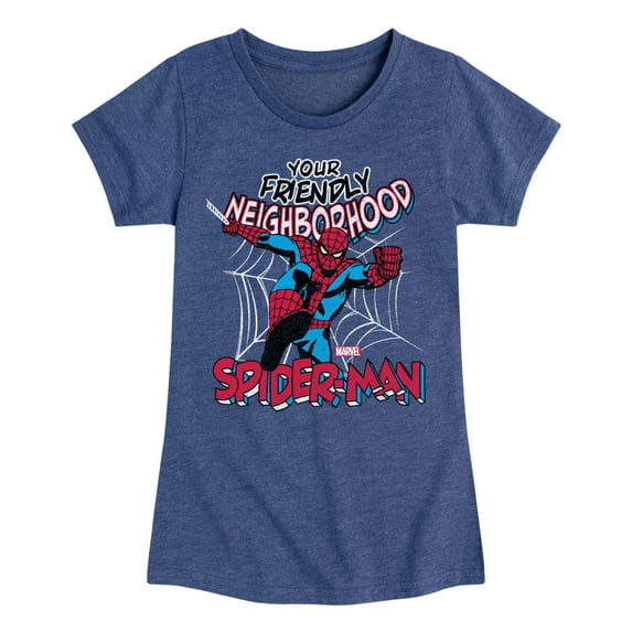 Marvel Spider-Man - Friendly Neighborhood - Toddler And Youth Girls Fitted Short Sleeve Graphic T-Shirt