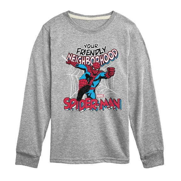 Marvel Spider-Man - Friendly Neighborhood - Toddler And Youth Long Sleeve Graphic T-Shirt