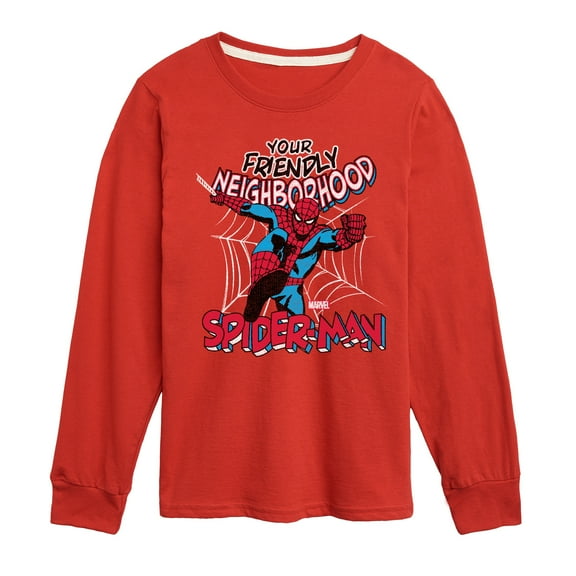 Marvel Spider-Man - Friendly Neighborhood - Toddler And Youth Long Sleeve Graphic T-Shirt