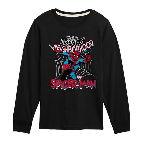 Marvel Spider-Man - Friendly Neighborhood - Toddler And Youth Long Sleeve Graphic T-Shirt
