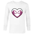 thumbnail image 1 of Marvel Spider-Man Ghost Spider Spider-Gwen Heart Mask Logo - Long Sleeve T-Shirt for Men - Customized-White, 1 of 5