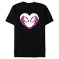 thumbnail image 1 of Marvel Spider-Man Ghost Spider Spider-Gwen Heart Mask Logo - Short Sleeve Blended T-Shirt for Adults - Customized-Black, 1 of 5