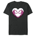 thumbnail image 1 of Marvel Spider-Man Ghost Spider Spider-Gwen Heart Mask Logo - Short Sleeve Blended T-Shirt for Adults - Customized-Dark Heather, 1 of 5