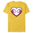 thumbnail image 1 of Marvel Spider-Man Ghost Spider Spider-Gwen Heart Mask Logo - Short Sleeve Blended T-Shirt for Adults - Customized-Yellow, 1 of 5
