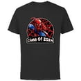 thumbnail image 1 of Marvel Spider-Man Graduation Congrats New Grad Class of 2024 - Short Sleeve Cotton T-Shirt for Adults - Customized-Black, 1 of 5