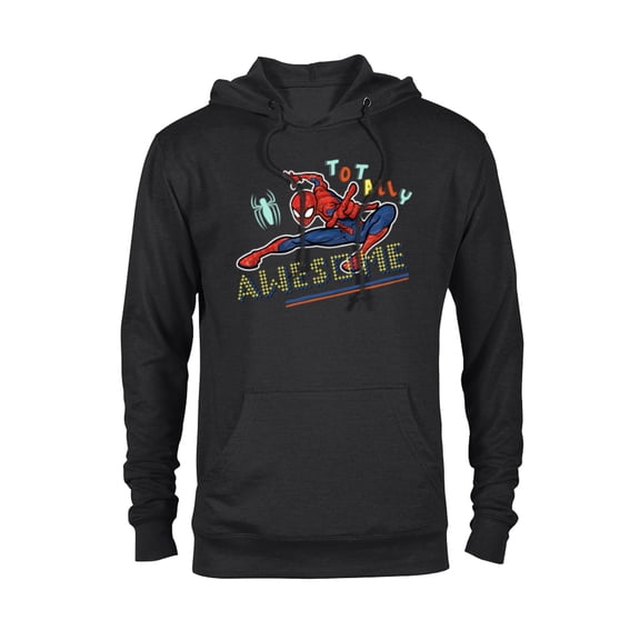 Marvel Spider-Man Graphic Pop Marker Color Totally Awesome - Pullover Hoodie for Adults - Customized-Black