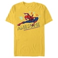 thumbnail image 1 of Marvel Spider-Man Graphic Pop Marker Color Totally Awesome - Short Sleeve Blended T-Shirt for Adults - Customized-Yellow, 1 of 5