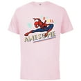 thumbnail image 1 of Marvel Spider-Man Graphic Pop Marker Color Totally Awesome - Short Sleeve Cotton T-Shirt for Adults - Customized-Soft Pink, 1 of 5