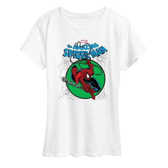 Marvel Spider-Man - Green Circle - Ladies Short Sleeve Graphic T-Shirt
