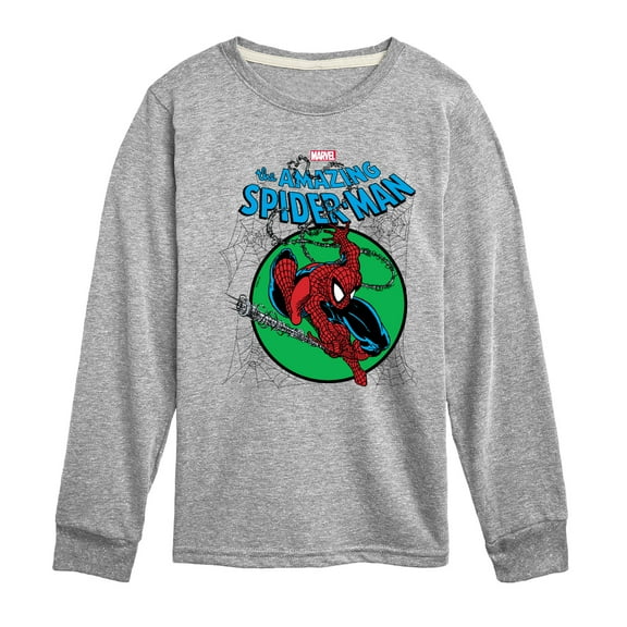 Marvel Spider-Man - Green Circle - Toddler And Youth Long Sleeve Graphic T-Shirt