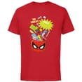 thumbnail image 1 of Marvel Spider-Man Halloween Bucket No Tricks Only Treats - Short Sleeve Cotton T-Shirt for Adults - Customized-Red, 1 of 5