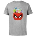 thumbnail image 1 of Marvel Spider-Man Halloween Trick or Treat Candy Bucket - Short Sleeve Cotton T-Shirt for Adults - Customized-Athletic Heather, 1 of 5