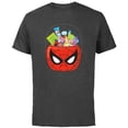 thumbnail image 1 of Marvel Spider-Man Halloween Trick or Treat Candy Bucket - Short Sleeve Cotton T-Shirt for Adults - Customized-Charcoal, 1 of 5