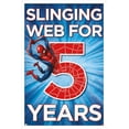 thumbnail image 1 of Marvel Spider-Man - Happy 5th Birthday Wall Poster, 14.725" x 22.375", Framed, 1 of 3