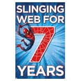 thumbnail image 1 of Marvel Spider-Man - Happy 7th Birthday Wall Poster, 22.375" x 34", Framed, 1 of 3
