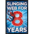 thumbnail image 1 of Marvel Spider-Man - Happy 8th Birthday Wall Poster, 22.375" x 34", Framed, 1 of 3