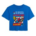 thumbnail image 1 of Marvel - Spider-Man He's Sensational Comic - Juniors Cropped Graphic T-Shirt, 1 of 3