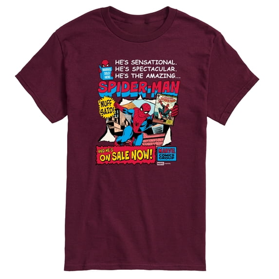 Marvel - Spider-Man He's Sensational Comic - Men's Short Sleeve Graphic T-Shirt