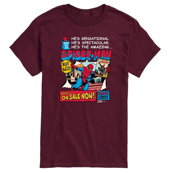 Marvel - Spider-Man He's Sensational Comic - Men's Short Sleeve Graphic T-Shirt