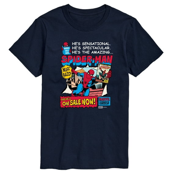 Marvel - Spider-Man He's Sensational Comic - Men's Short Sleeve Graphic T-Shirt