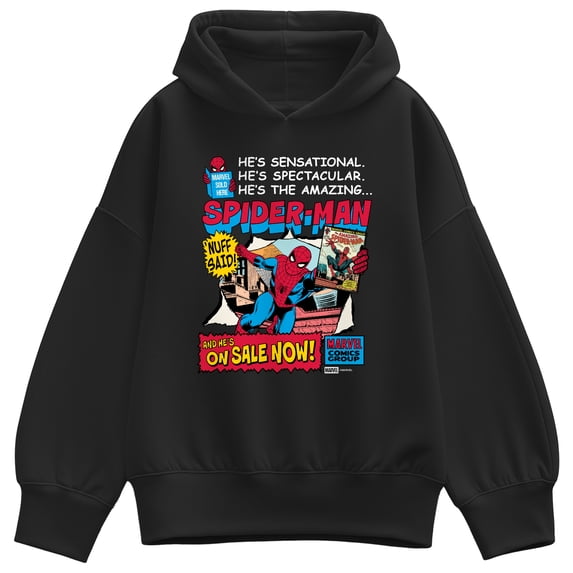 Marvel - Spider-Man He's Sensational Comic - Women's Oversized Fleece Hoodie Sweatshirt