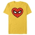 thumbnail image 1 of Marvel Spider-Man Heart - Short Sleeve Blended T-Shirt for Adults - Customized-Yellow, 1 of 5