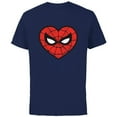 thumbnail image 1 of Marvel Spider-Man Heart - Short Sleeve Cotton T-Shirt for Adults - Customized-Navy, 1 of 5