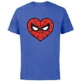 thumbnail image 1 of Marvel Spider-Man Heart - Short Sleeve Cotton T-Shirt for Adults - Customized-Royal Heather, 1 of 5
