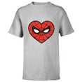 thumbnail image 1 of Marvel Spider-Man Heart - Short Sleeve T-Shirt for Kids - Customized-Athletic Heather, 1 of 5