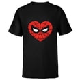 thumbnail image 1 of Marvel Spider-Man Heart - Short Sleeve T-Shirt for Kids - Customized-Black, 1 of 5