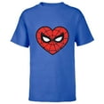 thumbnail image 1 of Marvel Spider-Man Heart - Short Sleeve T-Shirt for Kids - Customized-Royal, 1 of 5