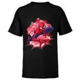 thumbnail image 1 of Marvel Spider-Man Hearts Valentine's Day - Short Sleeve T-Shirt for Kids - Customized-Black, 1 of 5