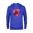 thumbnail image 1 of Marvel Spider-Man Hearts and Flowers Valentine's Day - Pullover Hoodie for Adults - Customized-Royal, 1 of 5