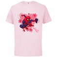 thumbnail image 1 of Marvel Spider-Man Hearts and Flowers Valentine's Day - Short Sleeve Cotton T-Shirt for Adults - Customized-Soft Pink, 1 of 5