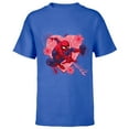 thumbnail image 1 of Marvel Spider-Man Hearts and Flowers Valentine's Day - Short Sleeve T-Shirt for Kids - Customized-Royal, 1 of 5