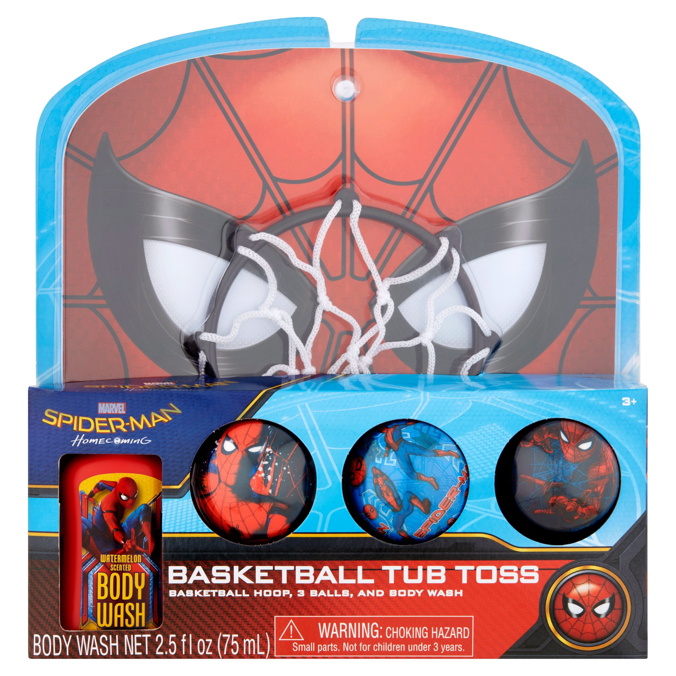 Marvel Spider-Man Bath-Kit Ball Kids Basketball Bath Soap Set NIB