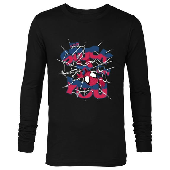 Marvel Spider-Man I'm Stuck on You Valentine's Day - Long Sleeve T-Shirt for Men - Customized-Black
