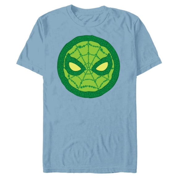 Marvel Spider-Man Icon Clovers Shamrock St Patrick’s Day - Short Sleeve Blended T-Shirt for Adults - Customized-Ocean Blue