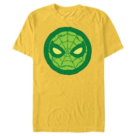 Marvel Spider-Man Icon Clovers Shamrock St Patrick’s Day - Short Sleeve Blended T-Shirt for Adults - Customized-Yellow