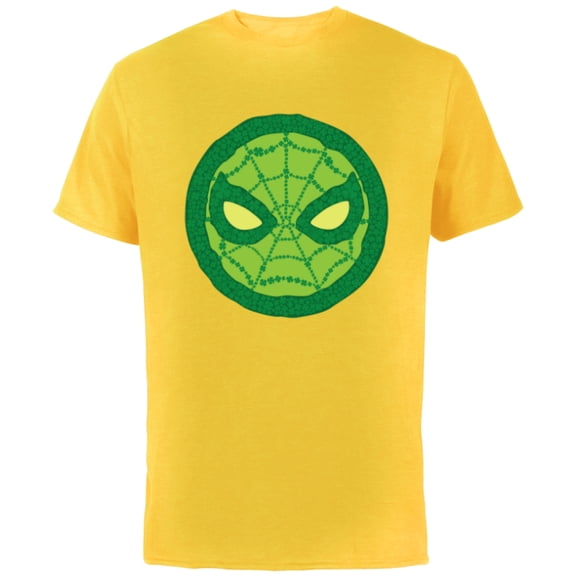 Marvel Spider-Man Icon Clovers Shamrock St Patrick’s Day - Short Sleeve Cotton T-Shirt for Adults - Customized-Yellow