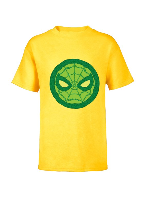 Spider-Man Icon Clovers Shamrock St Patrick’s Day - Short Sleeve T-Shirt for Kids - Customized-Yellow