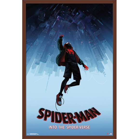 Marvel Spider-Man - Into The Spider-Verse - Falling Wall Poster, 22.375" x 34", Framed