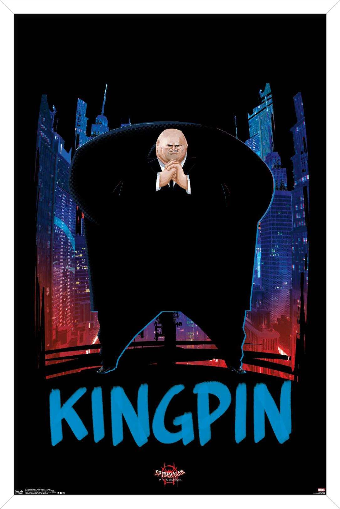 Marvel Spider-Man - Into The Spider-Verse - Kingpin Wall Poster, 14.725" x 22.375", Framed