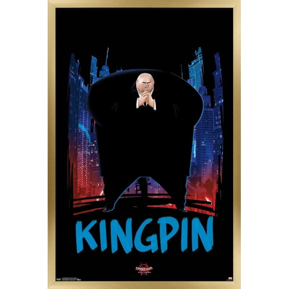Marvel Spider-Man - Into The Spider-Verse - Kingpin Wall Poster, 14.725" x 22.375", Framed