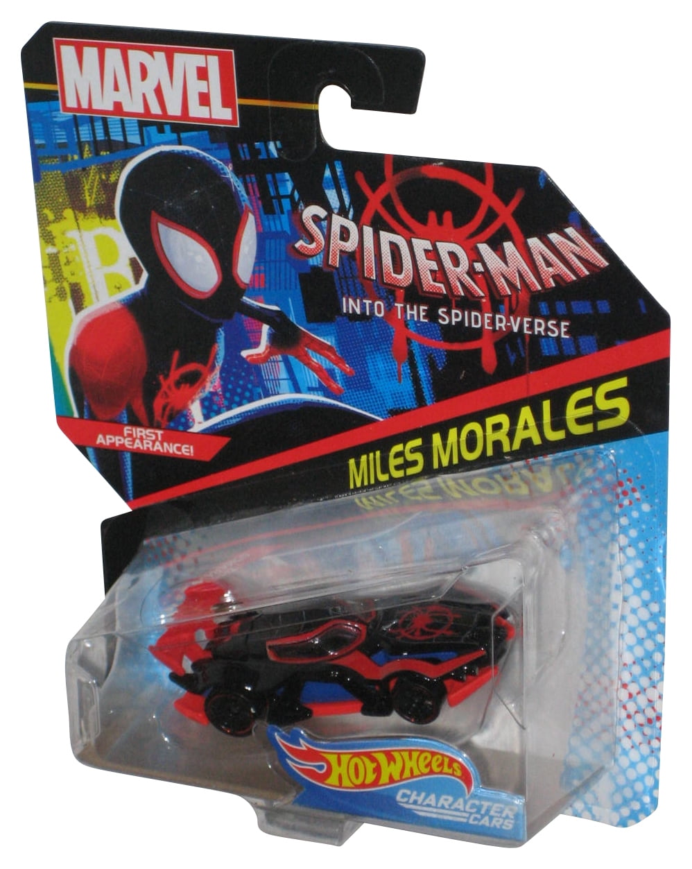 Marvel Spider Man Into The Spider Verse Miles Morales 2017 Hot Wheels Character Cars Toy First Appearance