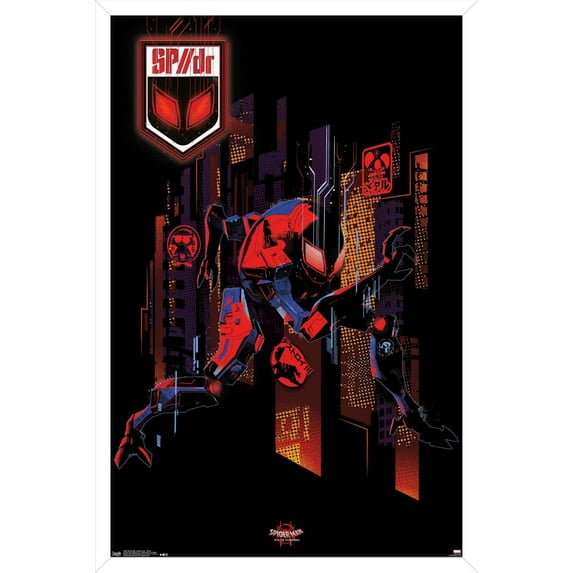 Marvel Spider-Man - Into The Spider-Verse - Sp//Dr Wall Poster, 14.725" x 22.375", Framed