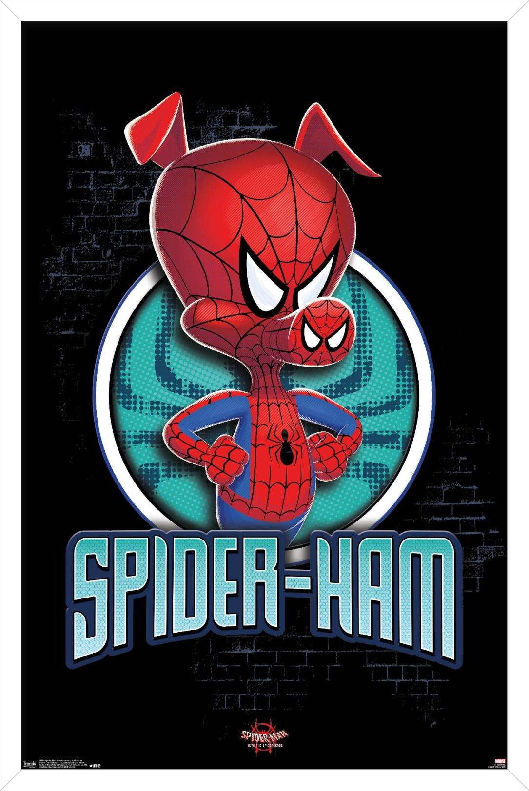 Marvel Spider-Man - Into The Spider-Verse - Spider-Ham Wall Poster, 14.725" x 22.375", Framed