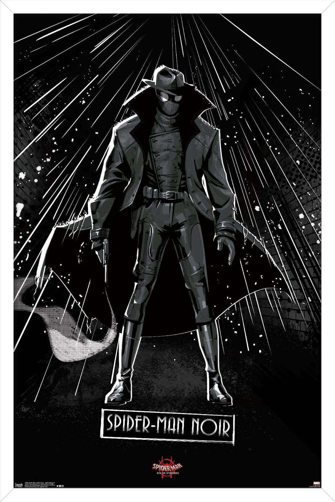 Marvel Spider-Man - Into The Spider-Verse - Spider-Man Noir Wall Poster, 14.725" x 22.375", Framed
